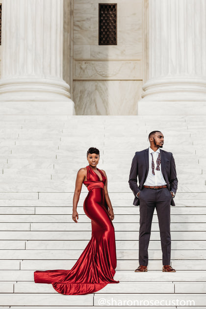 Red engagement dress new arrivals