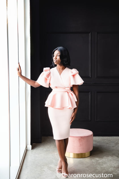 Blush Pink Short Dress Perfect for Photo shoots and Special Occasions - The Stunter Engagement Dress L Blush Pink Short Dress Perfect for Photo shoots and Special Occasions - The Stunter Engagement Dress L