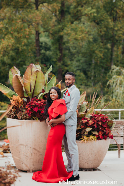 Red Tulip Engagement Dress – sharon rose custom