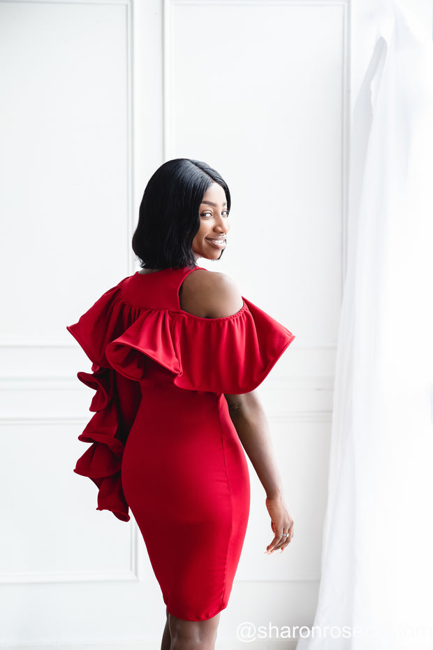 Red Mini Gown Perfect for Photo shoots and Special Occasions