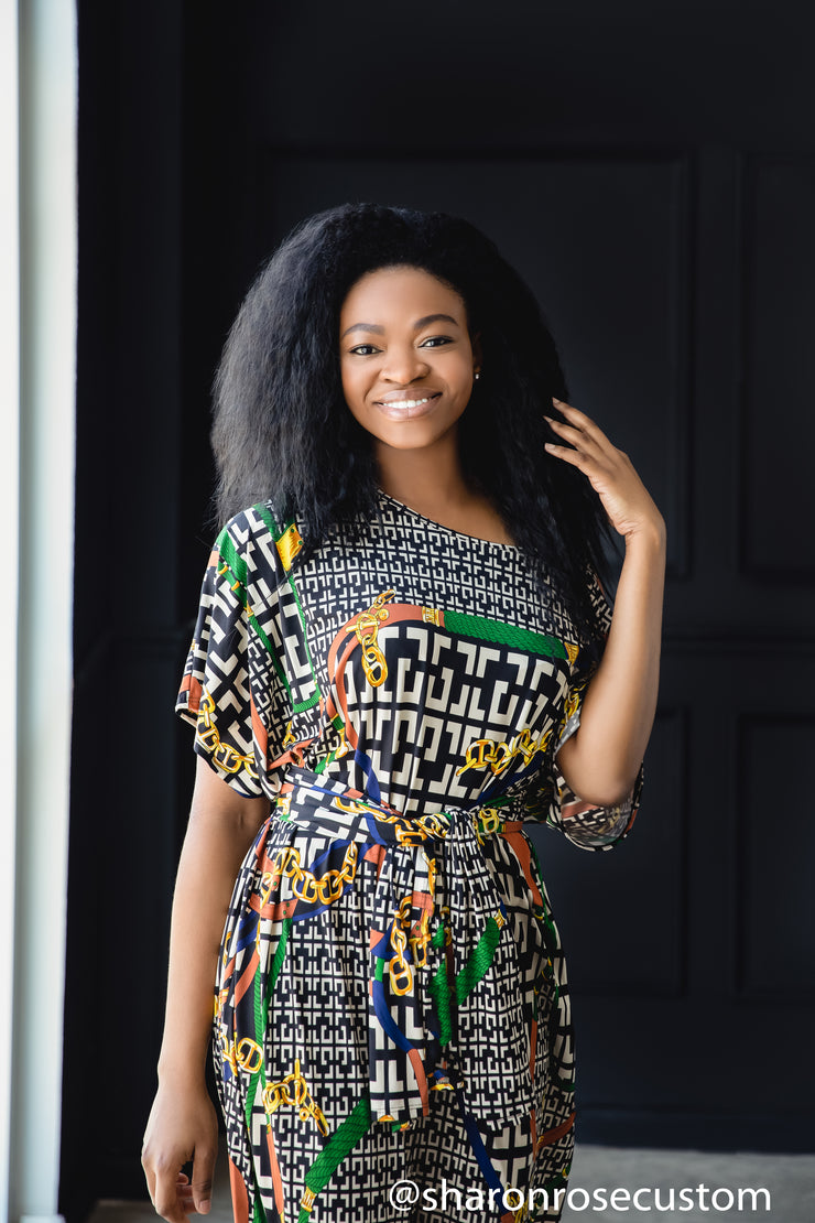 The Casa Dresses - Kaftan Casual Maxi Dresses For Home With Scarf