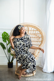 The Casa Dresses - Kaftan Casual Maxi Dresses For Home With Scarf