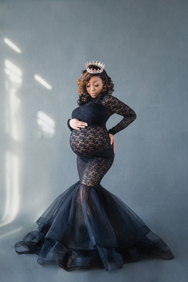 Maternity Dress for Photo Shoot-lace Maternity Gown for Photo 