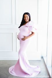 Lilac - Lavender Maternity Gown for Photo Shoot and Baby Showers - Tulip Maternity Dress