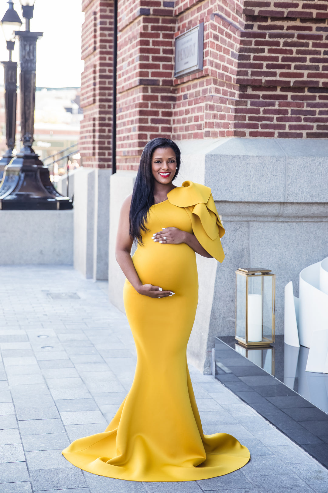 yellow maternity dress Yellow Maternity Dress for Photo Shoot and Baby Showers