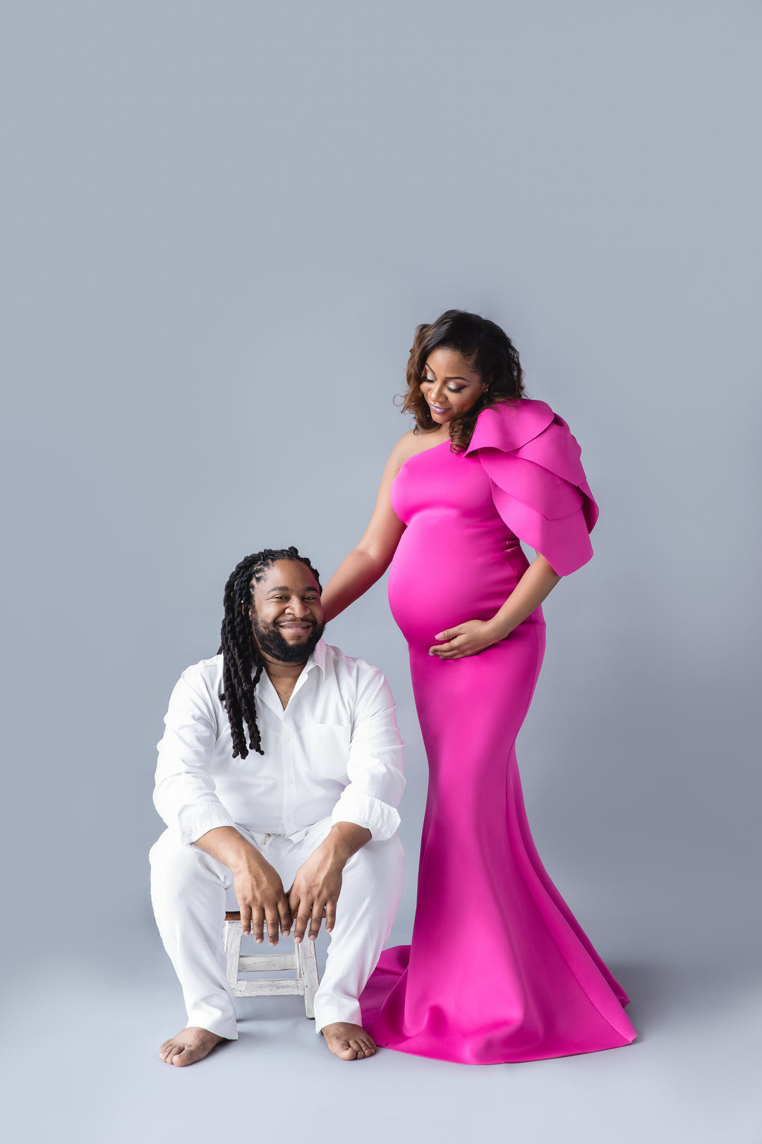 pink maternity photoshoot dress Sexy See-through Chiffon it may not be as puffy as the picture Summer Field Maternity Photoshoot near