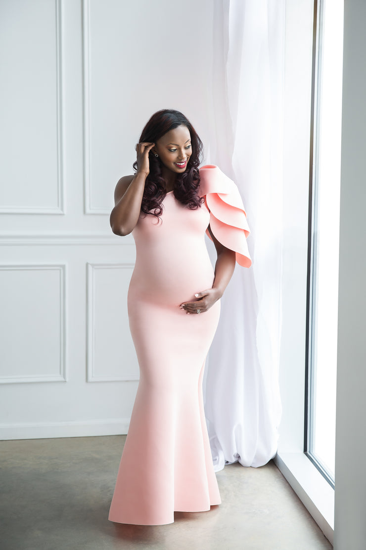 Pink Maternity Gown Light Pink Baby Shower Dress Pretty Perfect Blush Pink Maternity Ruched Mesh Bardot Pink Maternity Gown Light Pink Baby Shower Dress Pretty Perfect Blush Pink Maternity Ruched Mesh Bardot