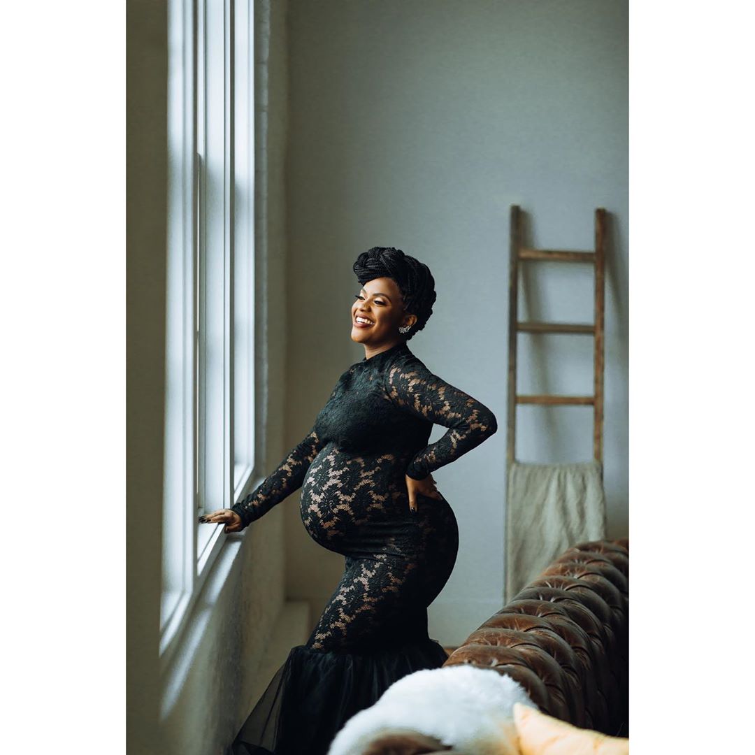 black maternity dress photoshoot Lace Gown For Photo Shoot- Rose Gown XL offshoulder Make a choice:Size 6 joy and happiness! Aurelie Long Sleeve Lace